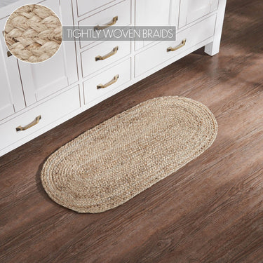 Natural Jute Rug Oval 17x36 - The Fox Decor